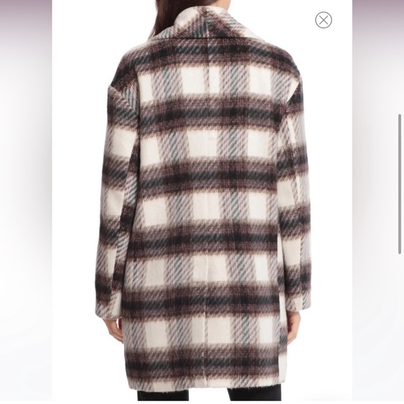 Avec Les Filles Plaid Shawl Collar Jacket Coat NWT - Picture 4 of 12